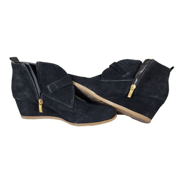 Franco Sarto Lamerosa Women’s Ankle Boots Monk Strap Black Suede, Size 8.5 - Picture 9 of 16